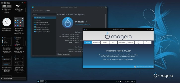 Mageia linux 7.1 KDE Plasma 5.15.4