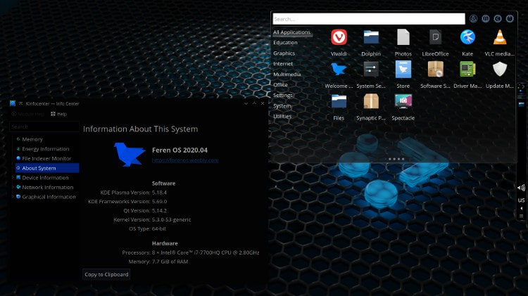 FerenOS 2020.4 KDE desktop 5.18.4